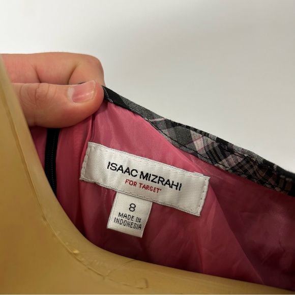 Isaac Mizrahi Black and White Plaid Midi Dress - Picture 3 of 6